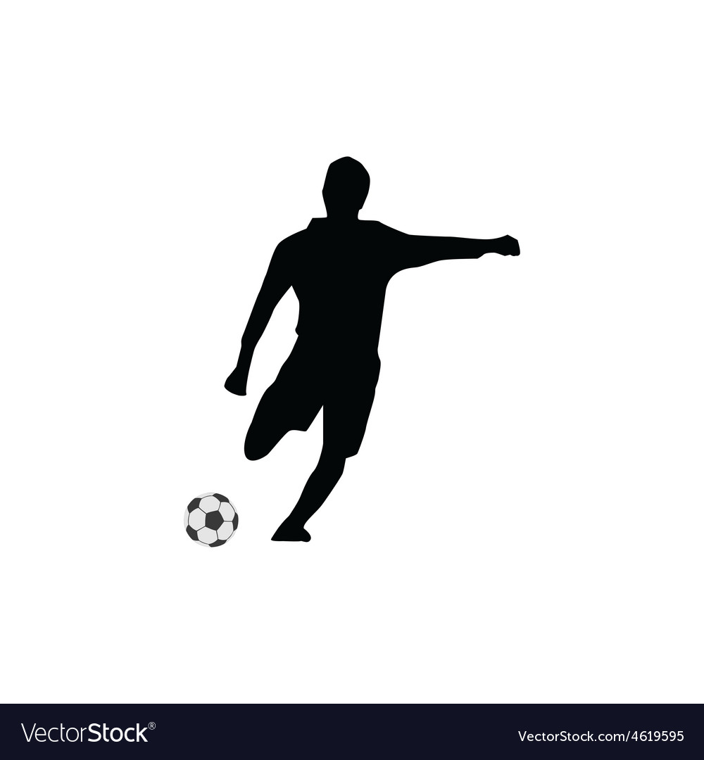 Football Players Silhouettes Royalty Free Vector Image