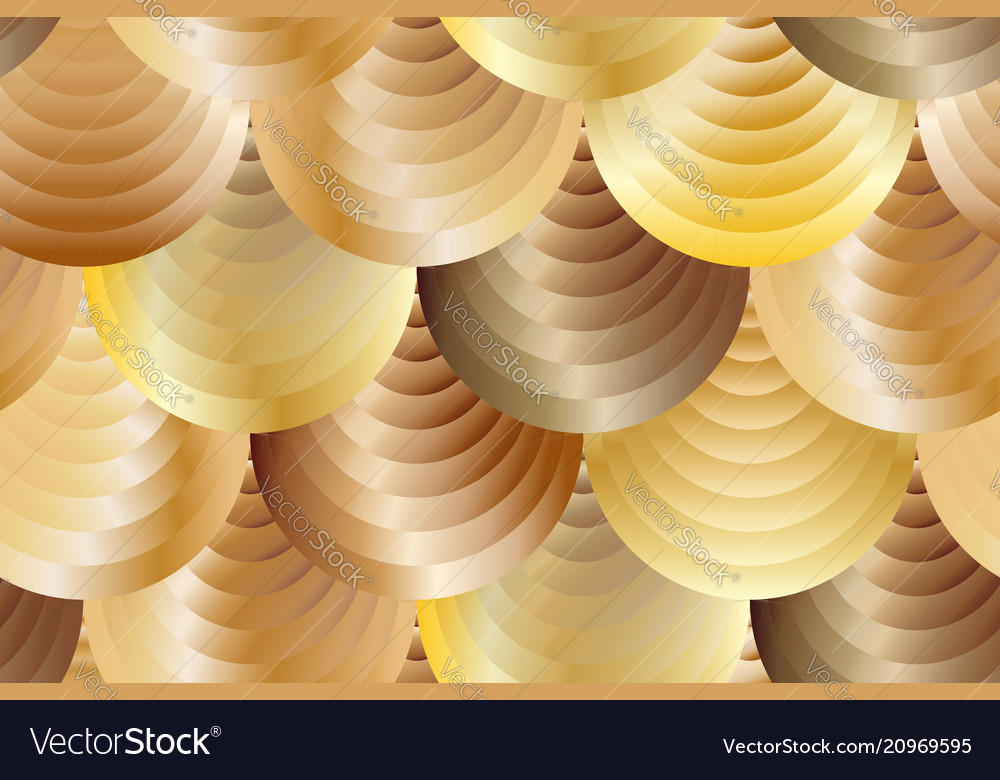 Gleaming Golden Seashell Pattern