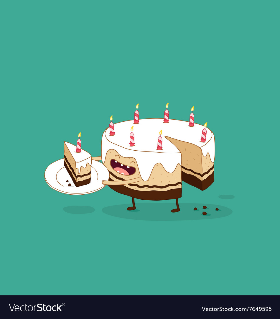 Happy Birthday Cake Royalty Free Vector Image Vectorstock