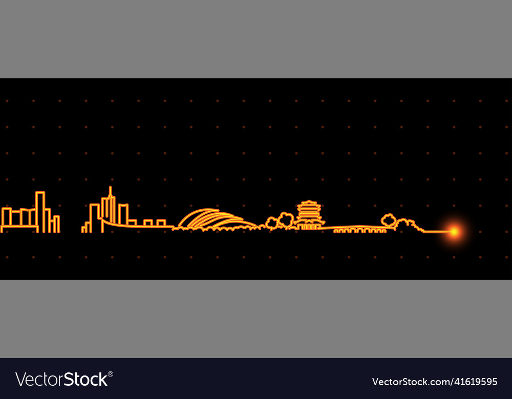 Hefei light streak skyline profile