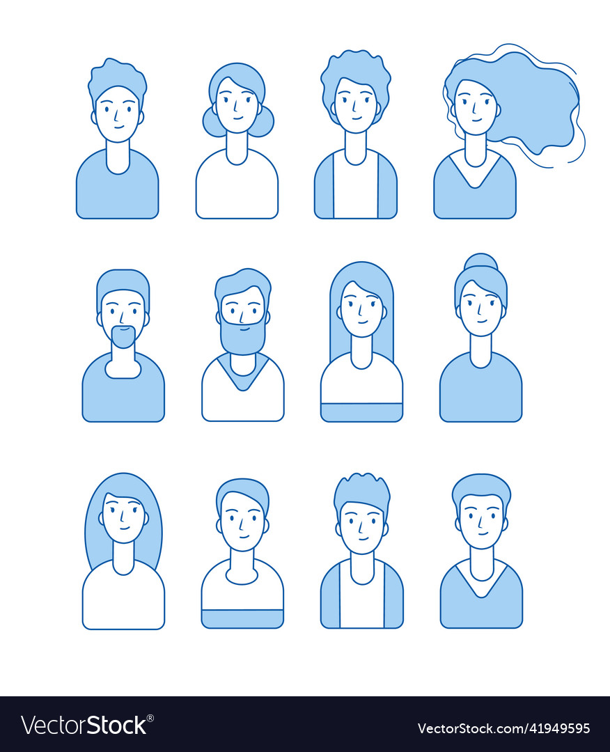 Line avatars collection web internet profile