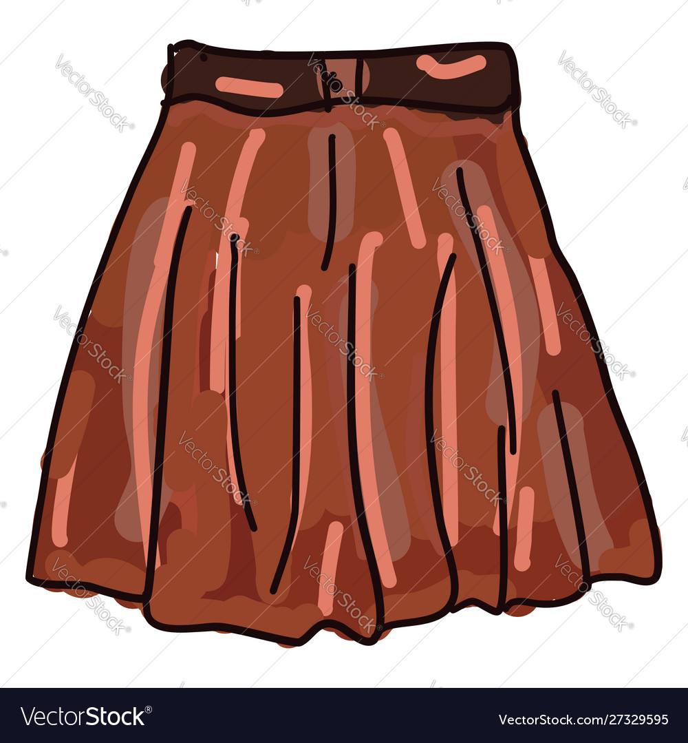 Orange skirt on white background