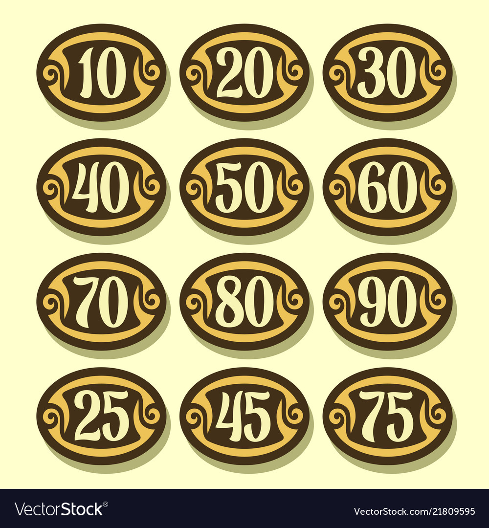 Set of number icons