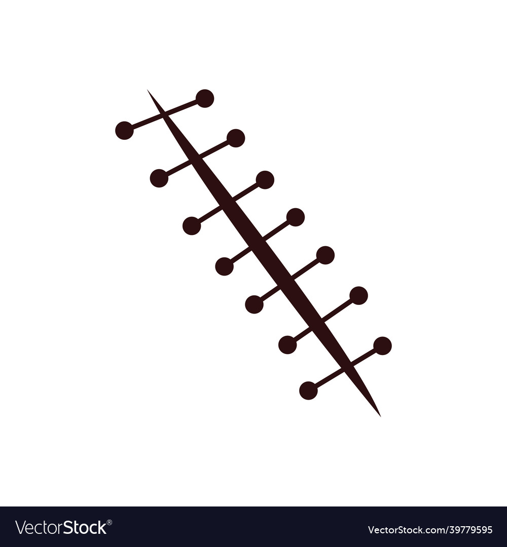 Simple of suture icon for web design isolated vector image Simple of suture icon for web design isolated