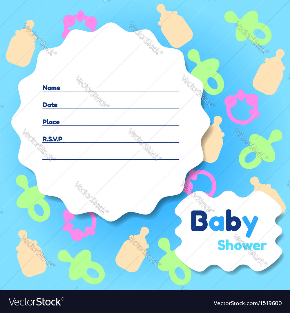 Baby shower card template