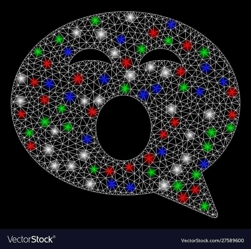 Bright mesh 2d sleepy smiley message with flare Vector Image Bright mesh 2d sleepy smiley message with flare