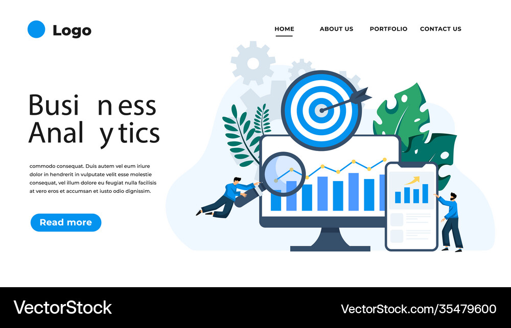 Business Analytics Data Charts Royalty Free Vector Image