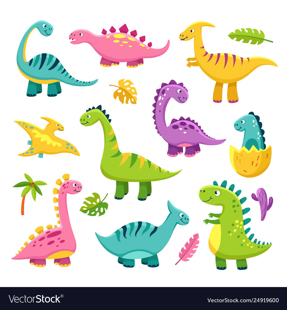 Cute Cartoon Dinosaurs Clip Art Funny Dino Vector Image My Xxx Hot Girl