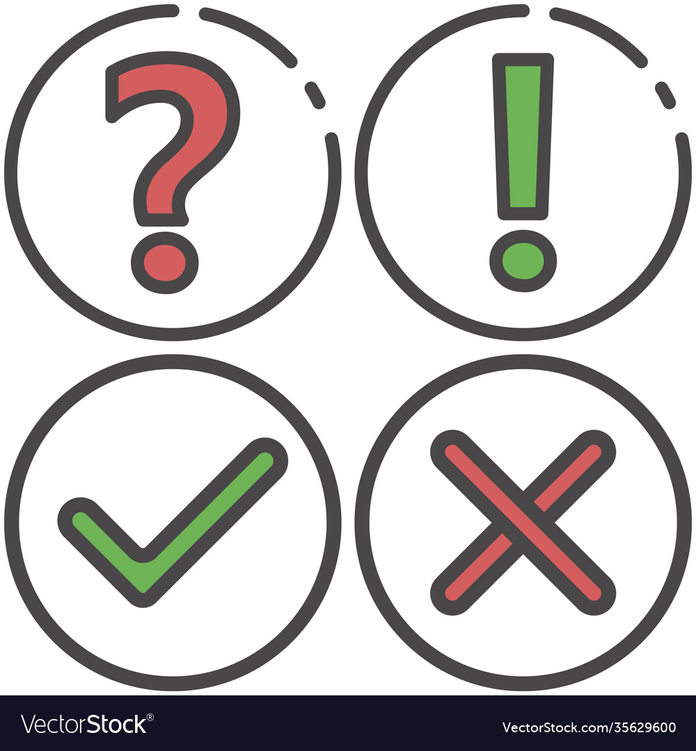 Confirmation Marks & Buttons
