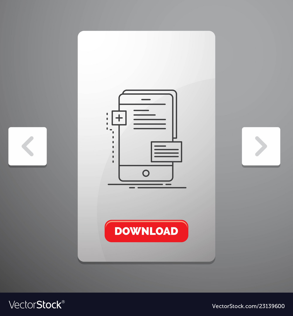 Frontend interface mobile phone developer line Vector Image Frontend interface mobile phone developer line