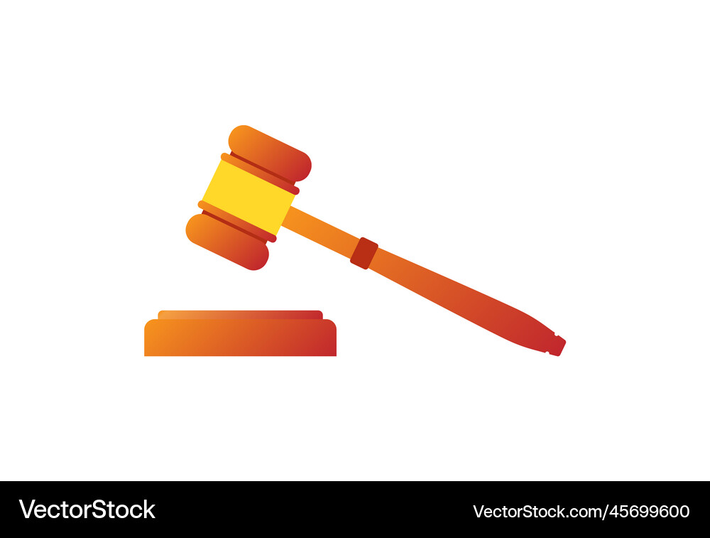 Gavel of justice Royalty Free Vector Image VectorStock