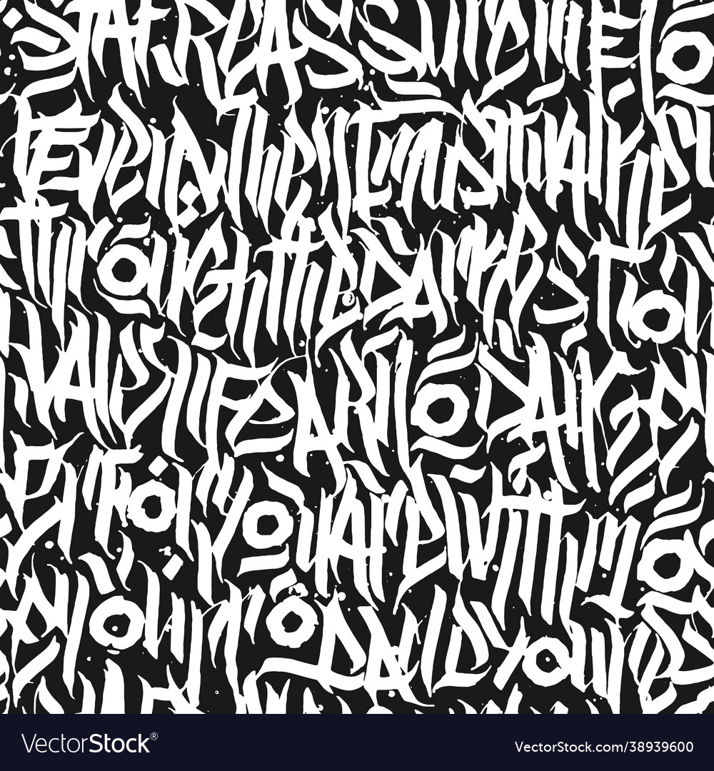 Grunge Text Pattern - Bold & Dark