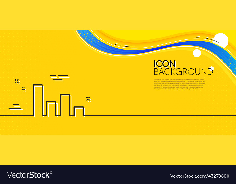 Histogram chart line icon financial graph vector image Histogram chart line icon financial graph