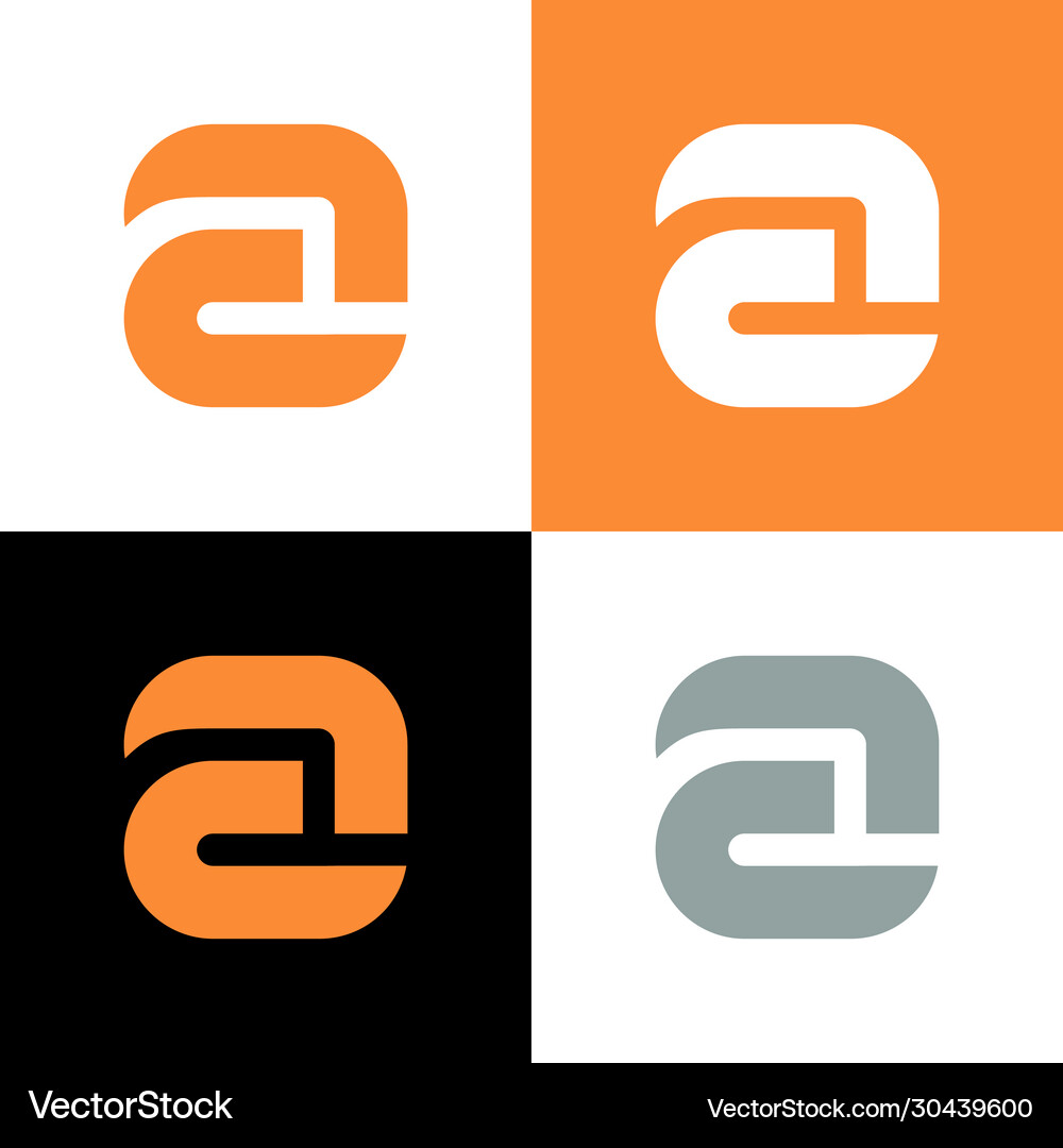 Letter a logo icon bold style symbol Royalty Free Vector