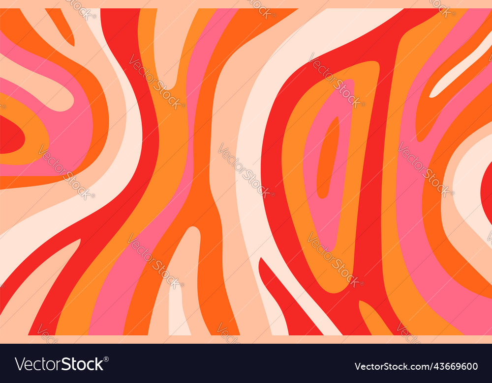 Psychedelic Retro Pattern Background