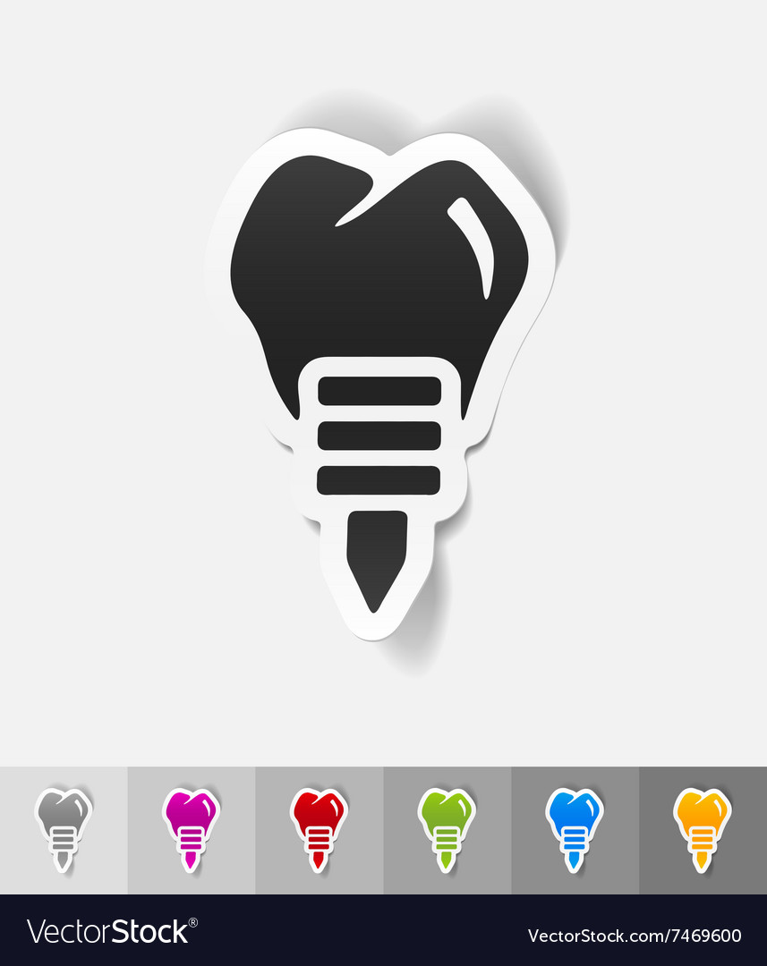 Realistic design element tooth