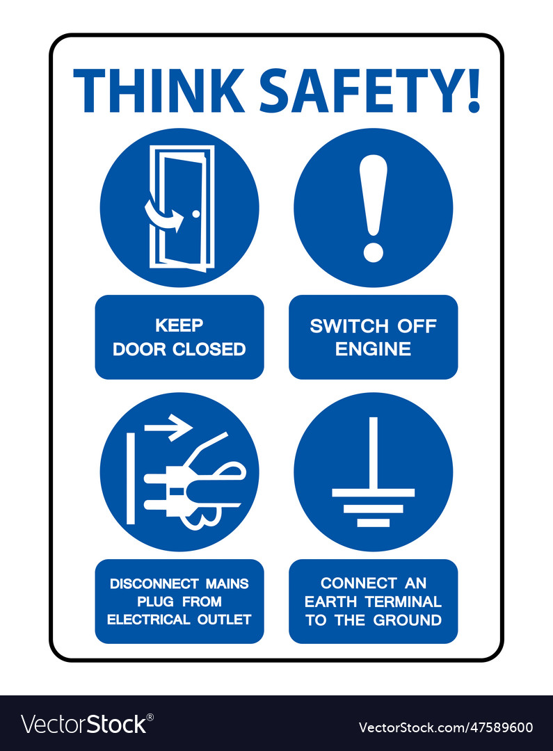 Safety ppe must be worn sign isolate on white