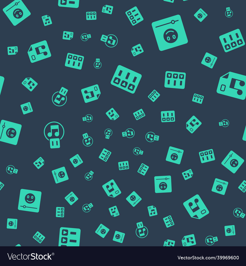 Set music playlist player pause button and mp3 vector image Set music playlist player pause button and mp3