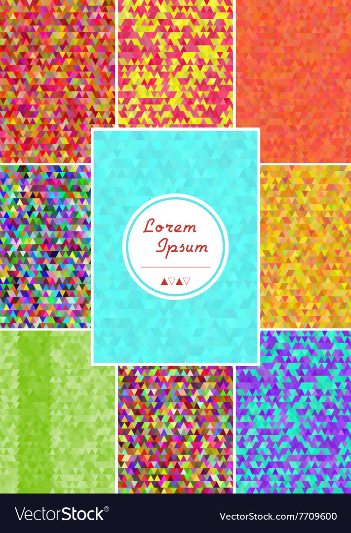 Set of colorful triangle backgrounds