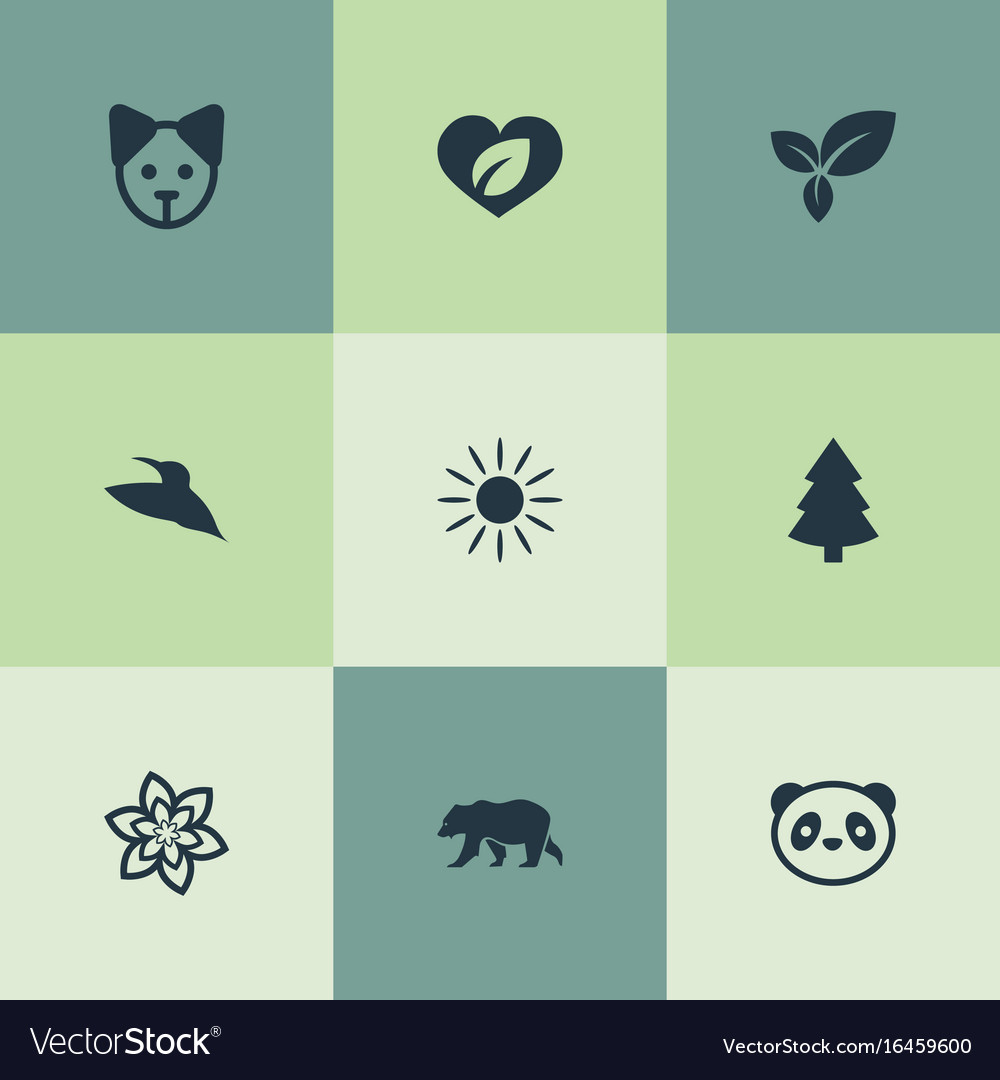 Set of simple geo icons