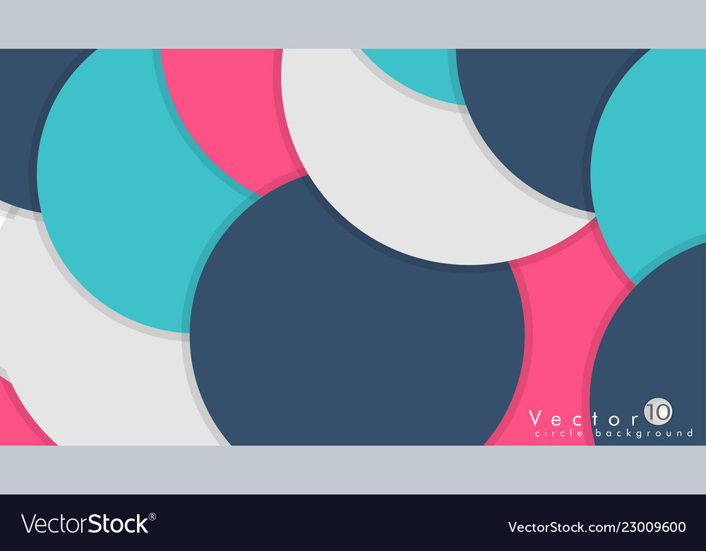 Simple and colorful circles background design vector image Simple and colorful circles background design