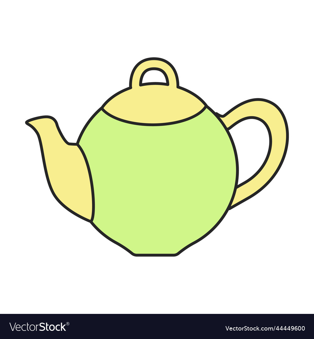 Teapot iconcolor logo isoliert auf weiß