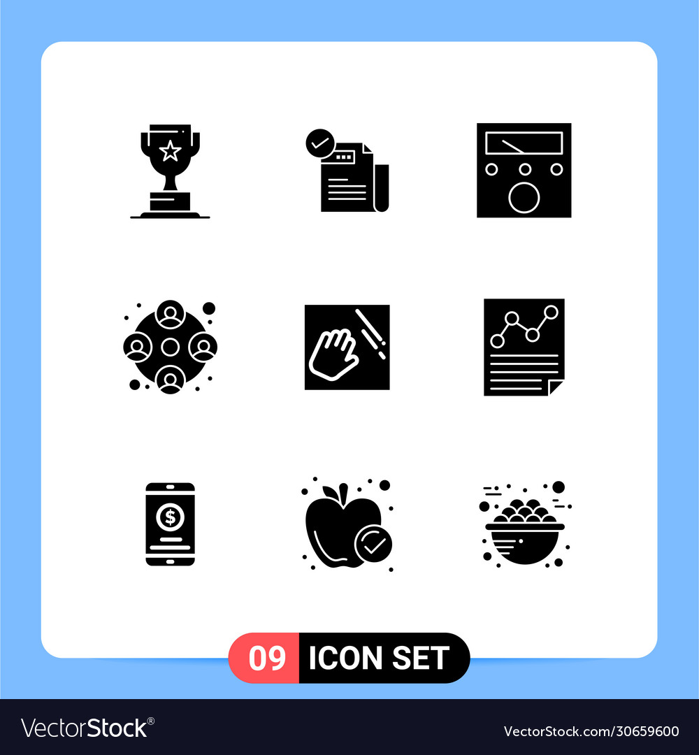 User interface pack 9 basic solid glyphs