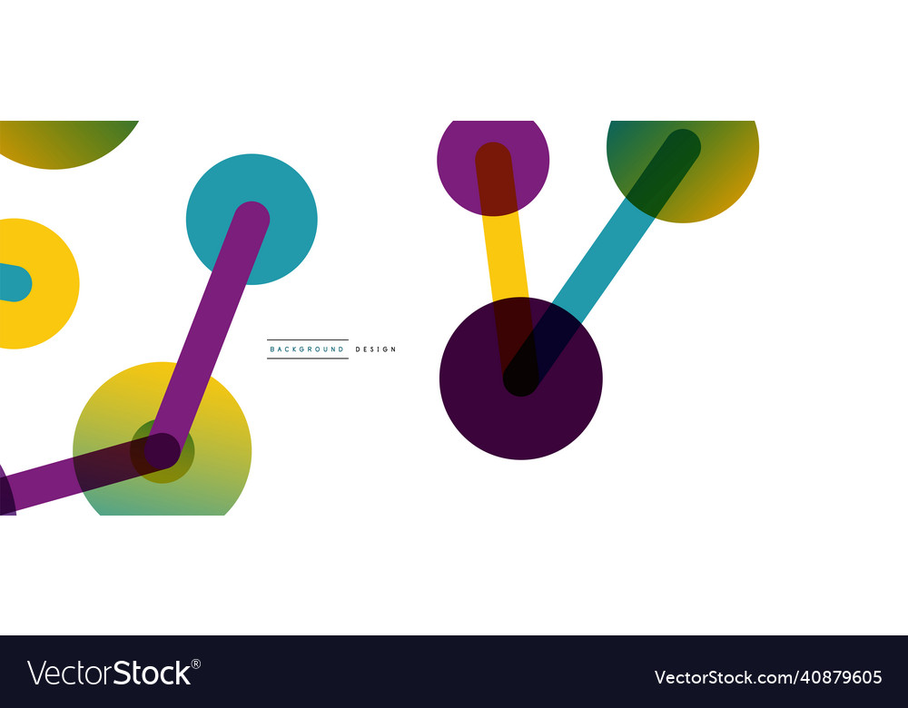 Abstract background round dots connected by lines vector image Abstract background round dots connected by lines