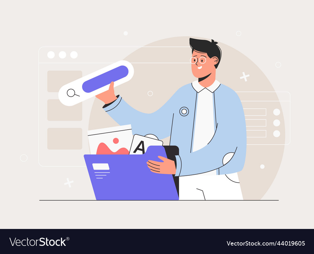 Abstract business concept - usability testing vector image Abstract business concept - usability testing
