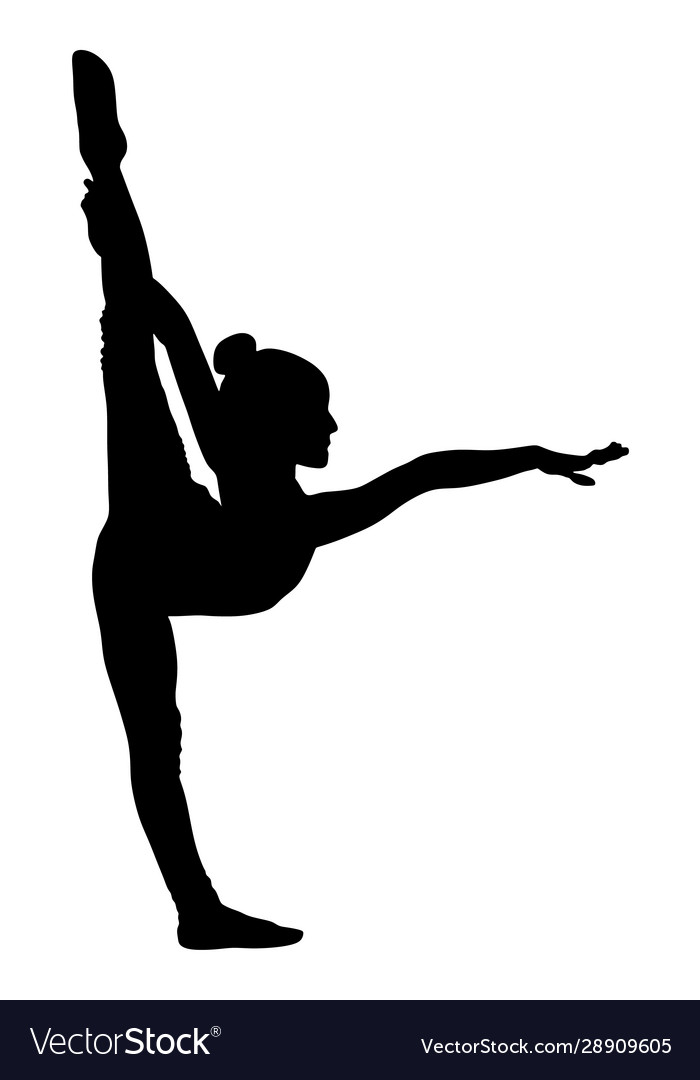 Ballet girl silhouette gymnastic woman symbol Vector Image