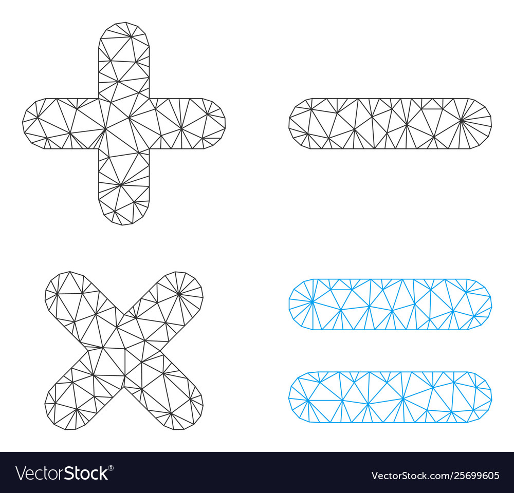 Calculator polygonal frame mesh vector image Calculator polygonal frame mesh