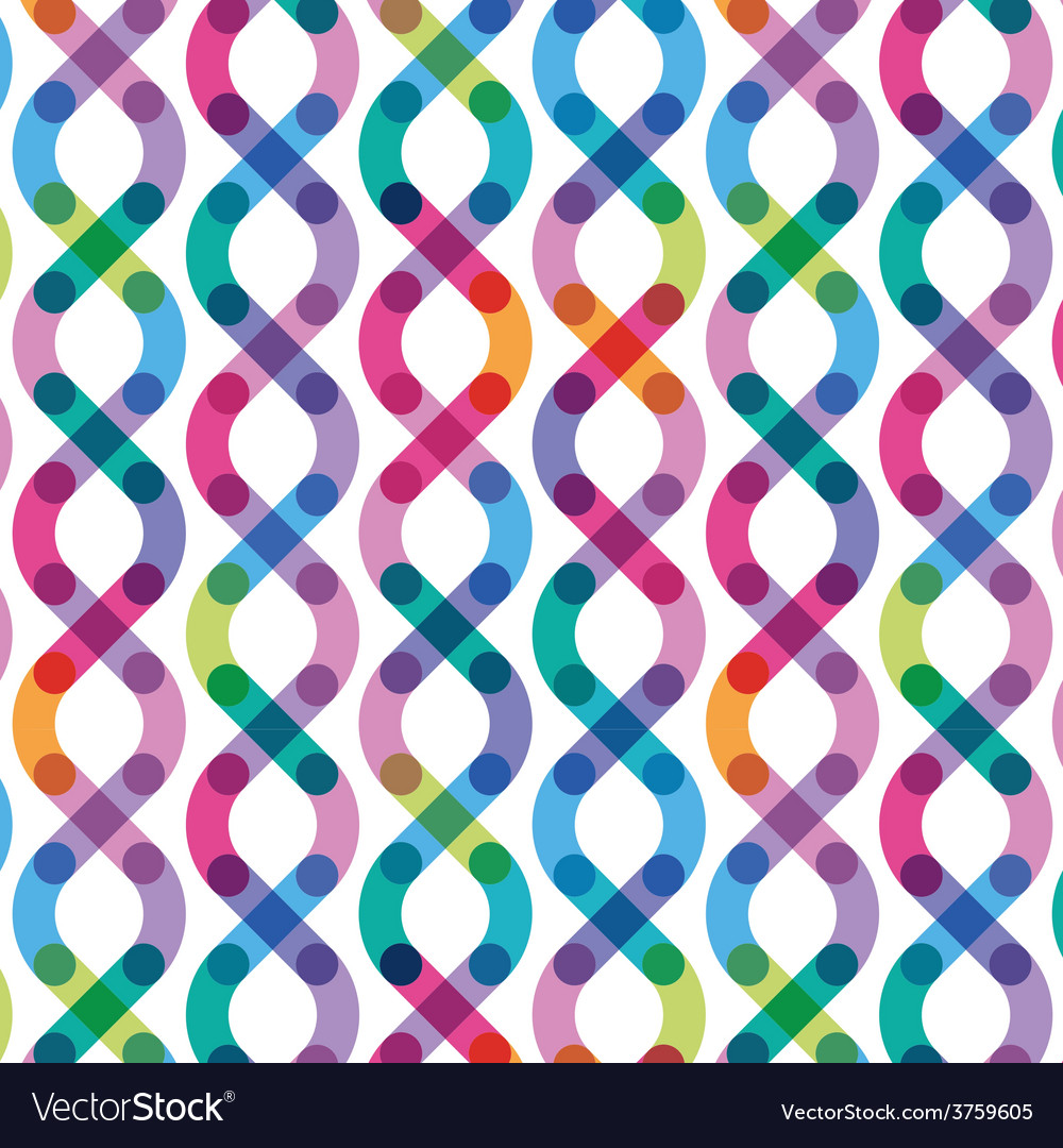 Colorful Intertwining Lines A Seamless Pattern Vector Image