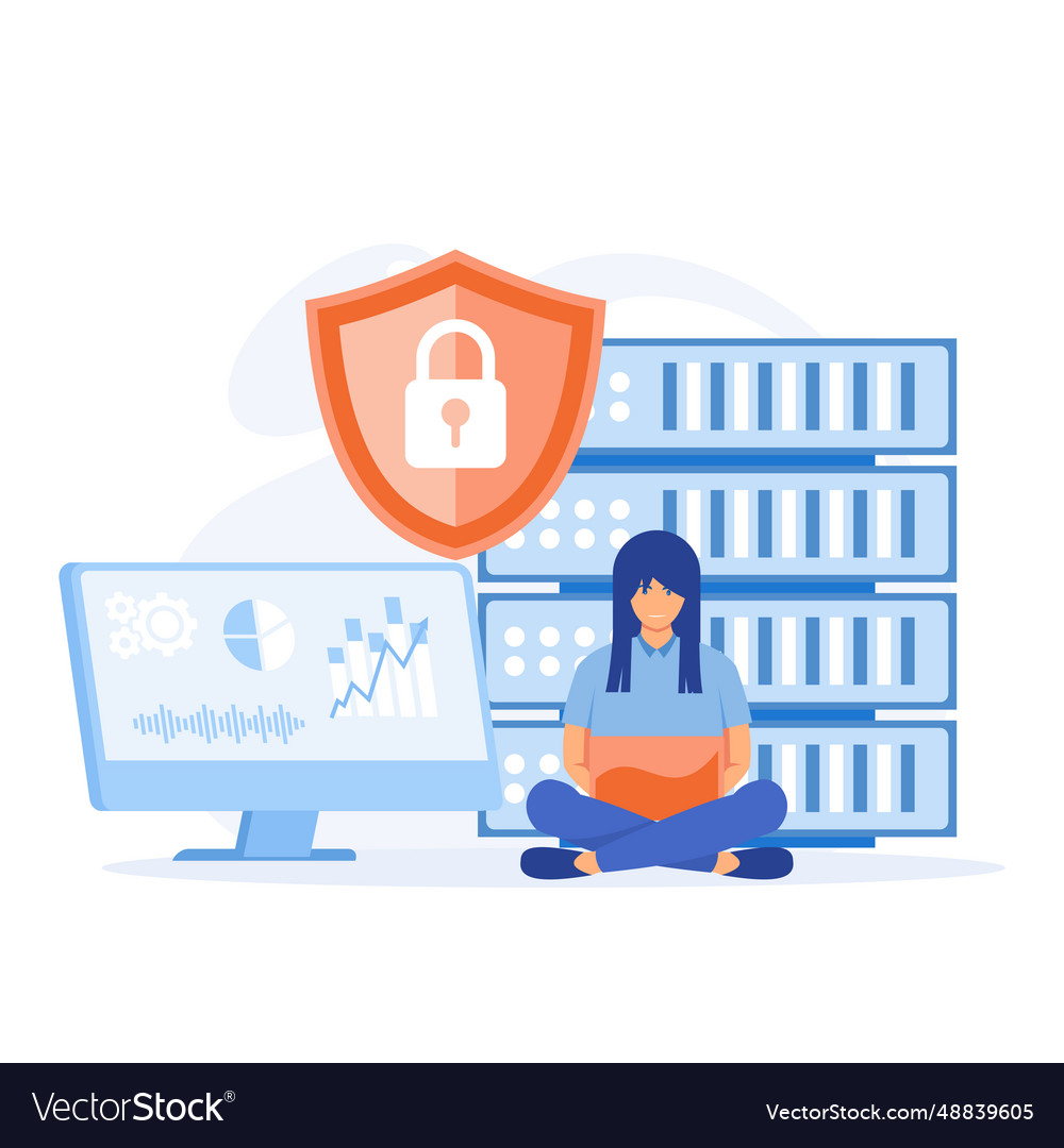 Datensicherheit Hacker Angriff Konzept Hacker vector image Datensicherheit Hacker Angriff Konzept Hacker