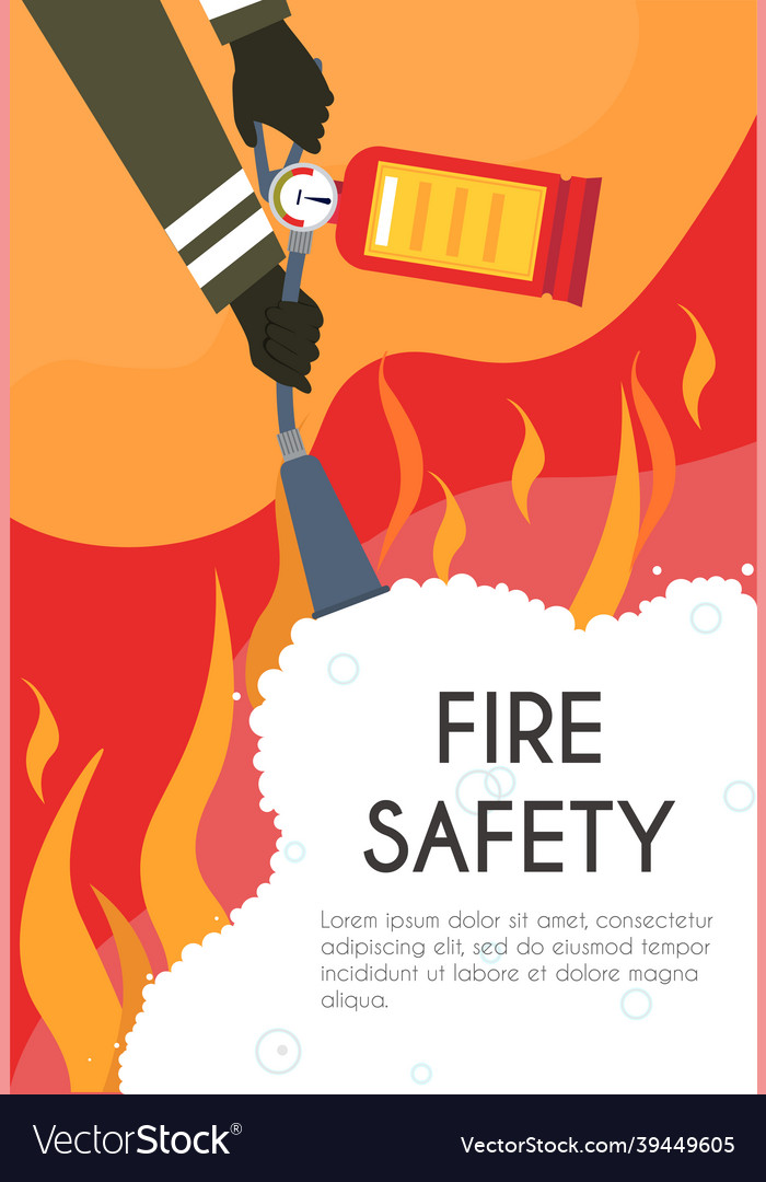 Fire safety concept Royalty Free Vector Image - VectorStock