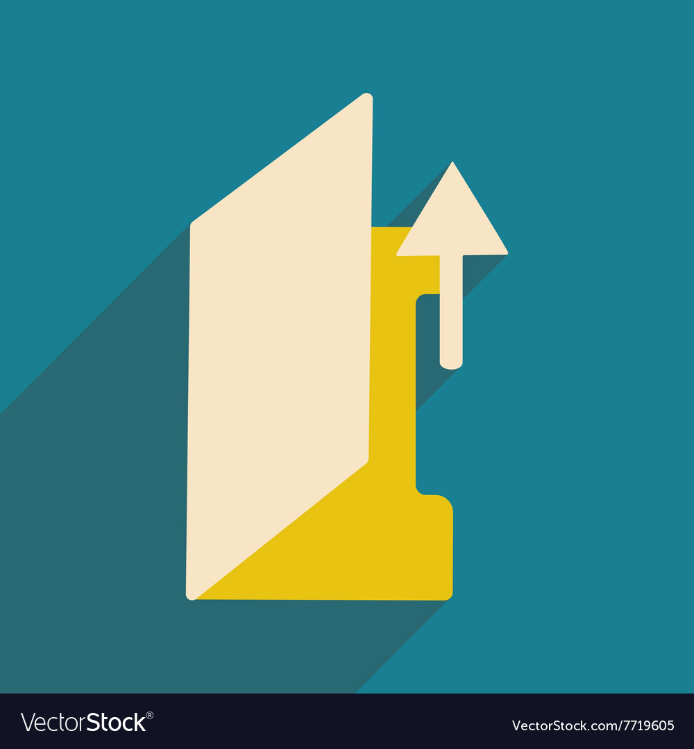 Flat with shadow icon and mobile application