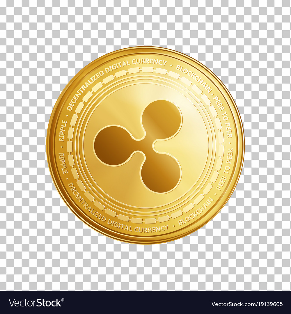 Golden ethereum blockchain coin symbol