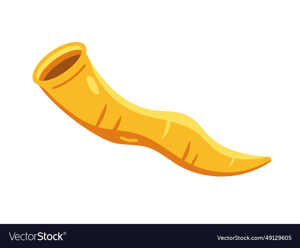 Jewish shofar isolated