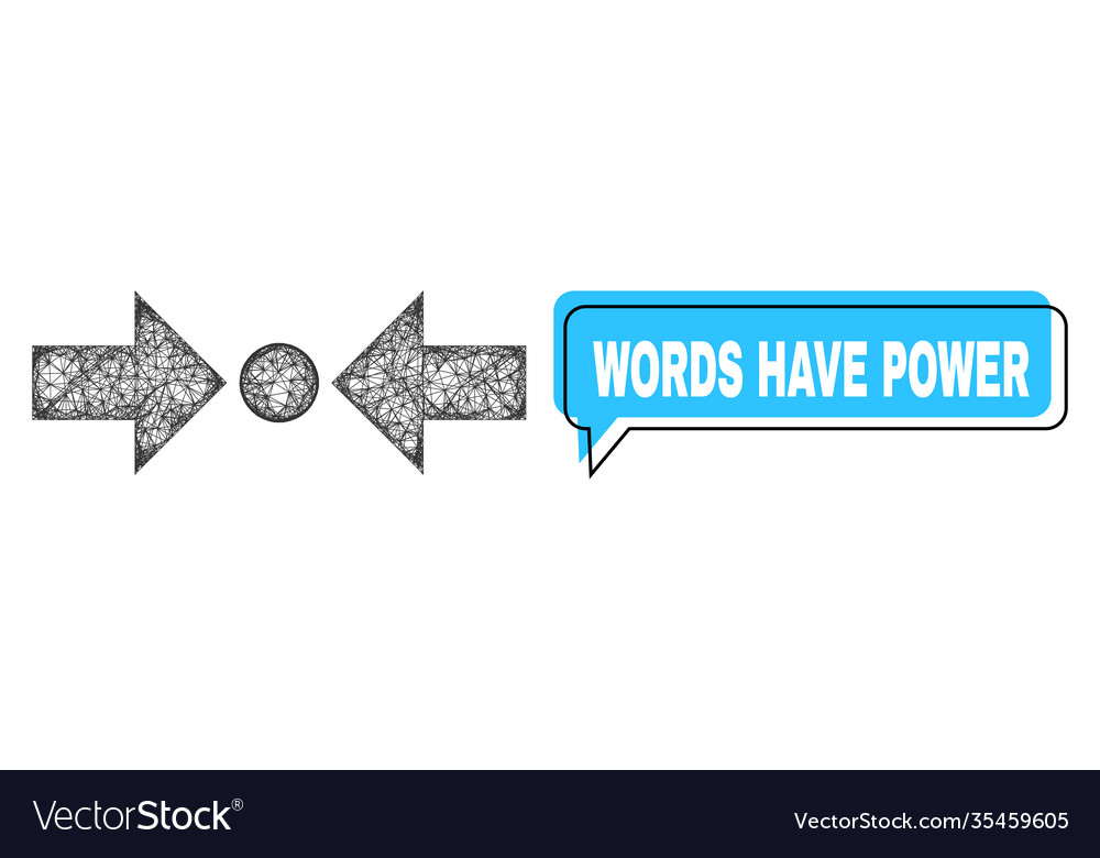 Misplaced words have power message frame and net Vector Image Misplaced words have power message frame and net