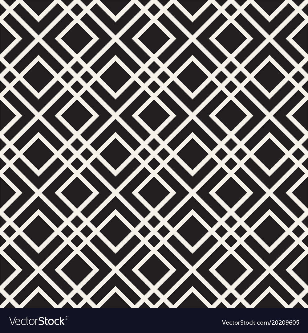 Monochrome Lattice Geometric Pattern