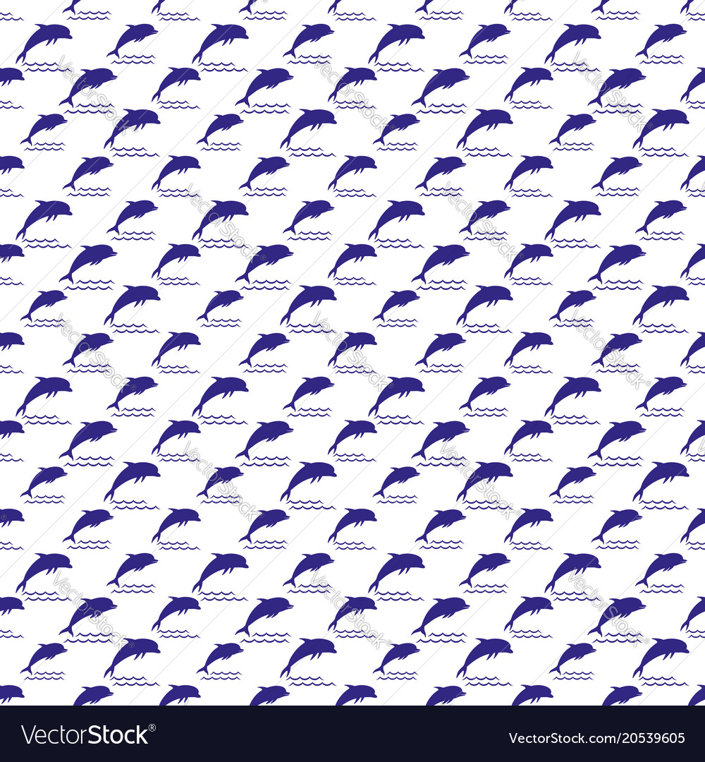 Pattern with cute dolphins