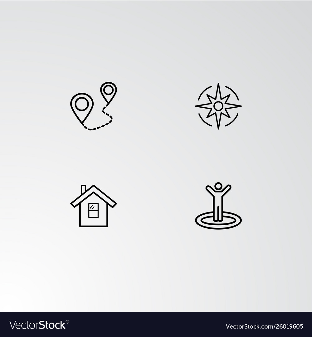 Set 4 perfect icons for navigation