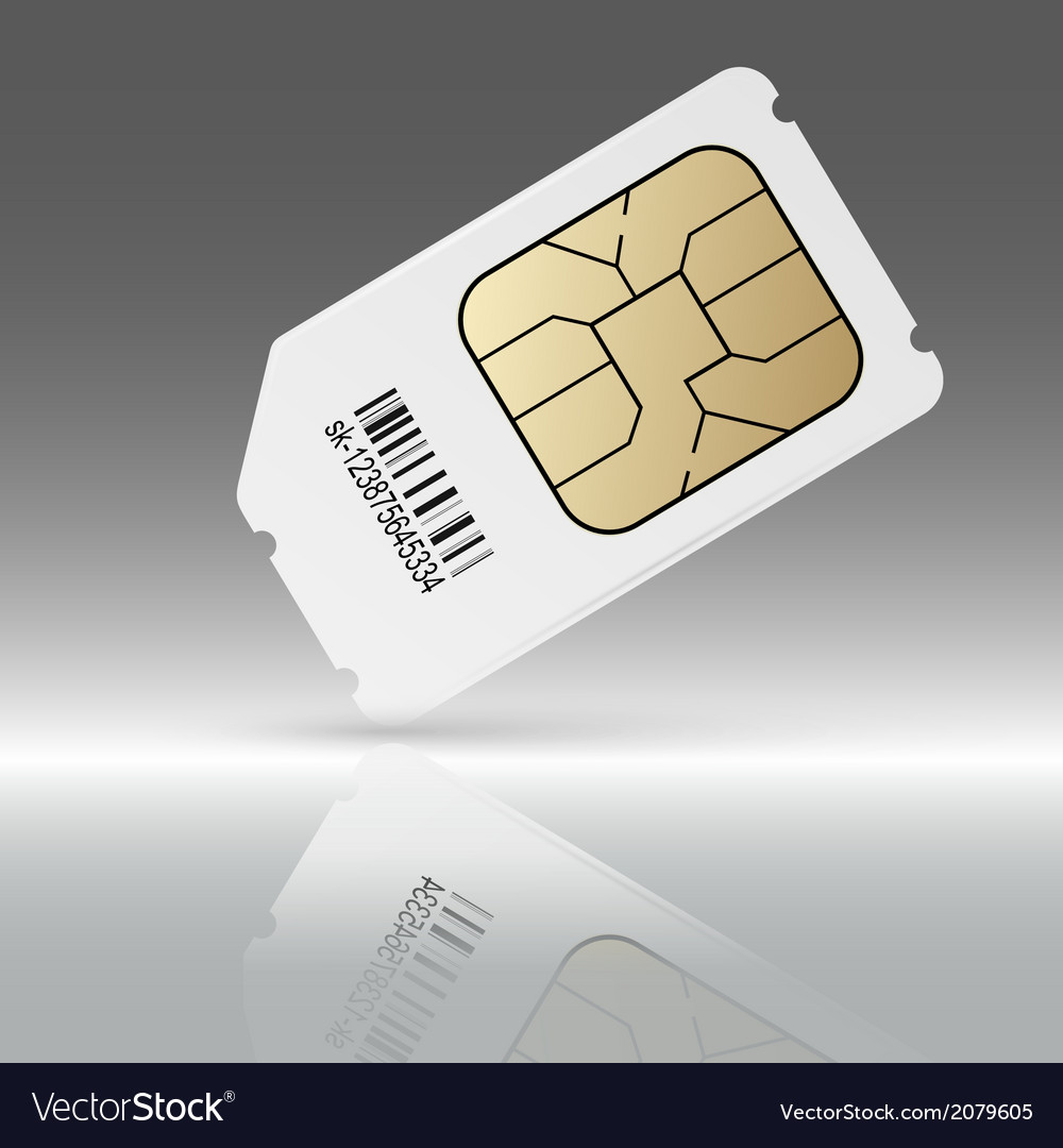 SIM Card with Reflection