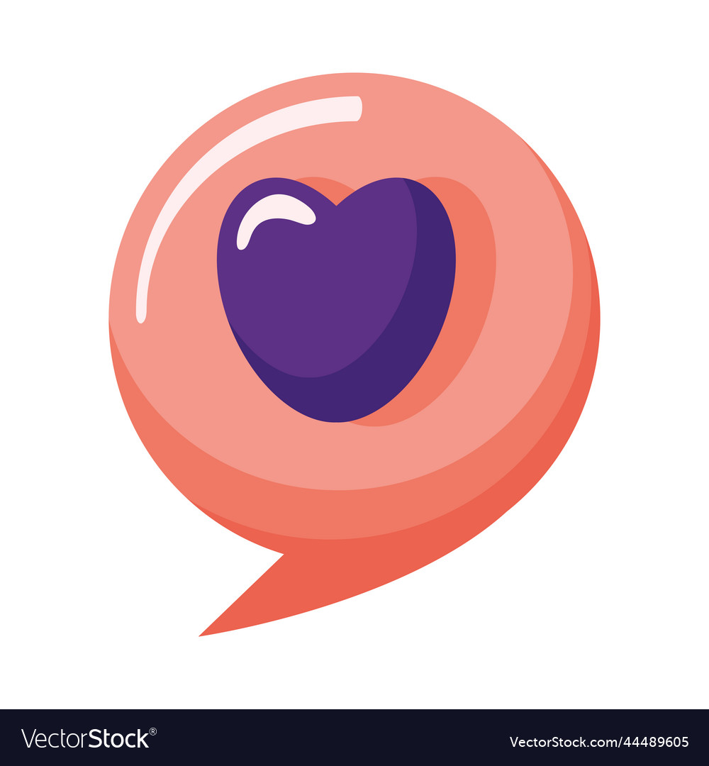Speech bubble with heart
