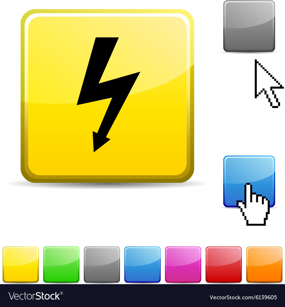 Warning glossy button