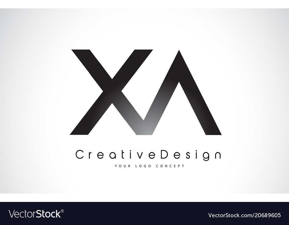 Xa x ein Buchstaben Logo Design kreative Ikone modern