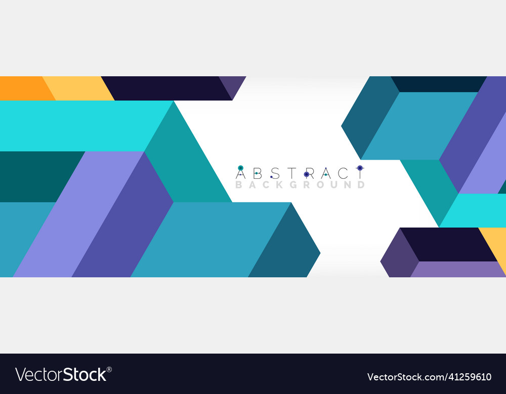 Abstract background 3d cubes cubic elements vector image Abstract background 3d cubes cubic elements