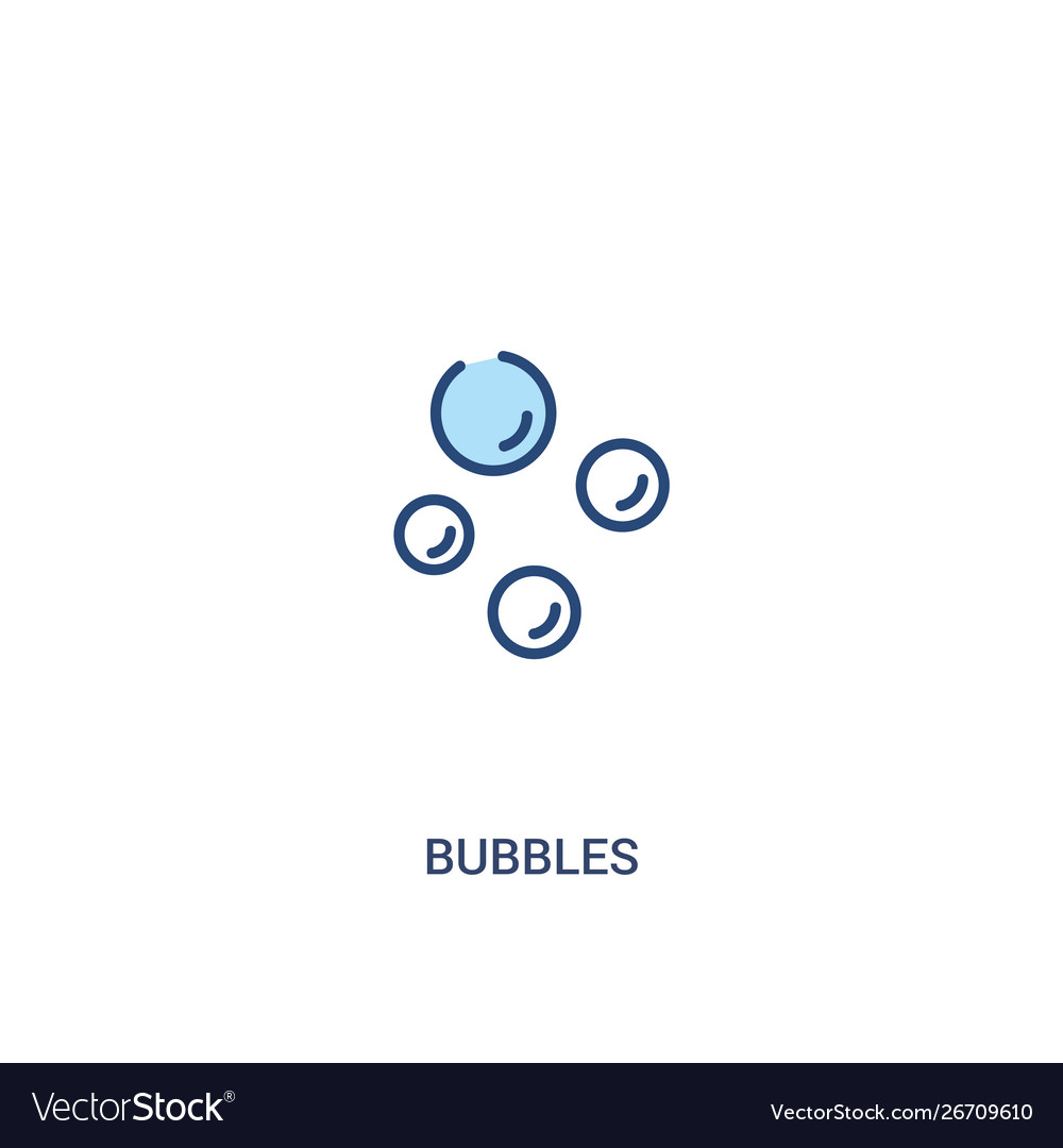 Bubbles concept 2 colored icon simple line