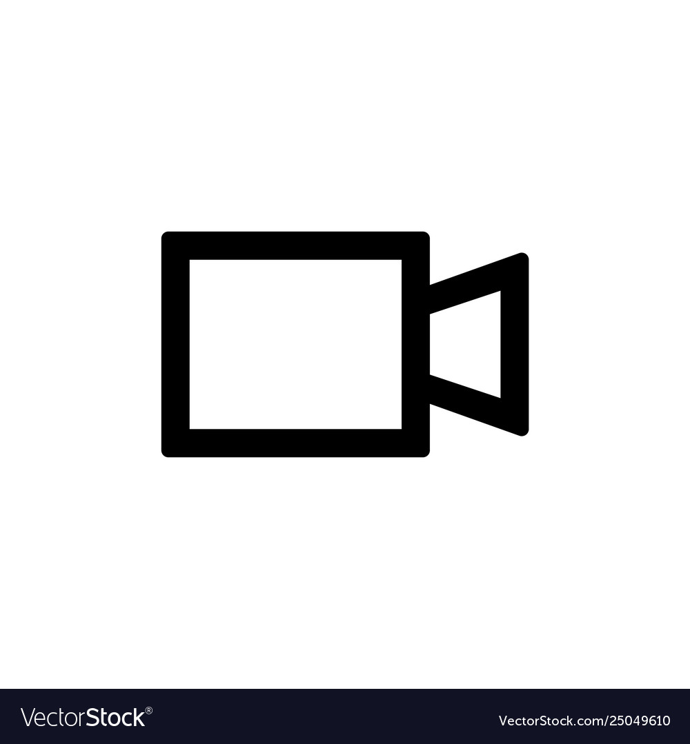 Camera camcoder icon for simple flat style ui