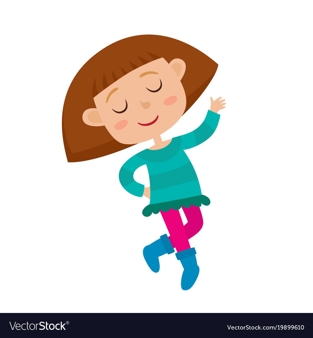 Cartoon of graceful girl Royalty Free Vector Image