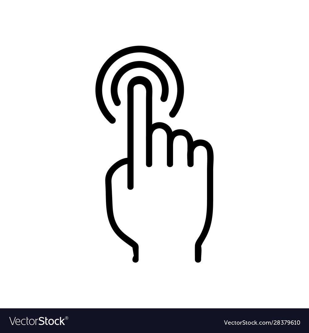 Control on touchscreen icon isolated Royalty Free Vector